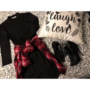 BLACK 3/4 SLEEVS KYLIE JENNER INSPIRED DRESS